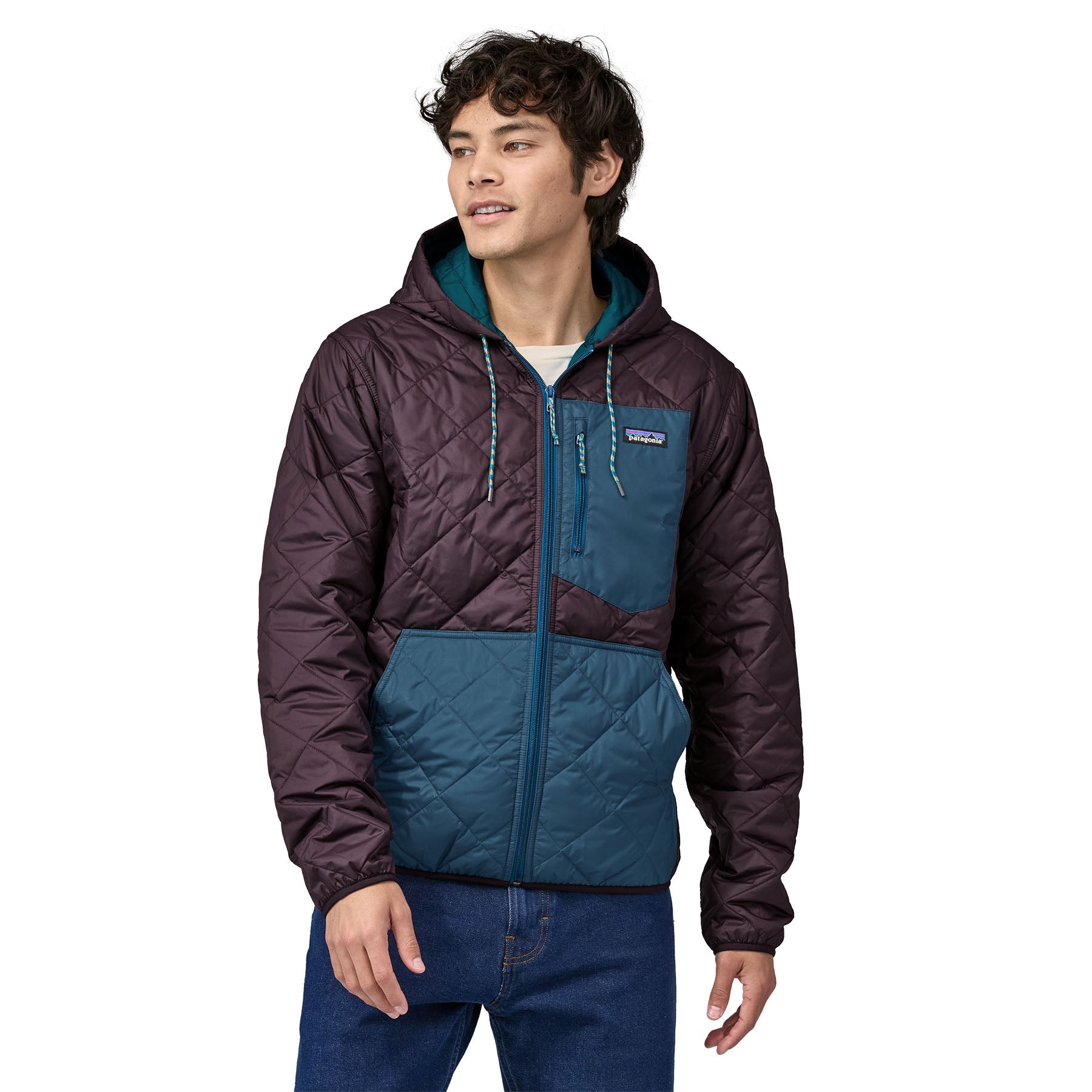 Patagonia men's diamond cheap quilt bomber hoody black