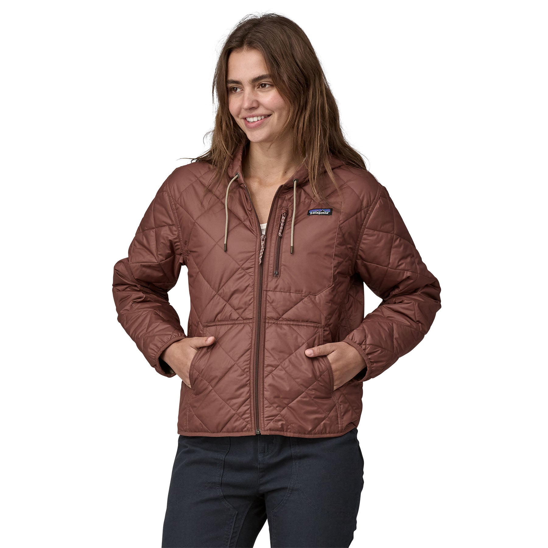 Women's Diamond Quilted Bomber Hoody