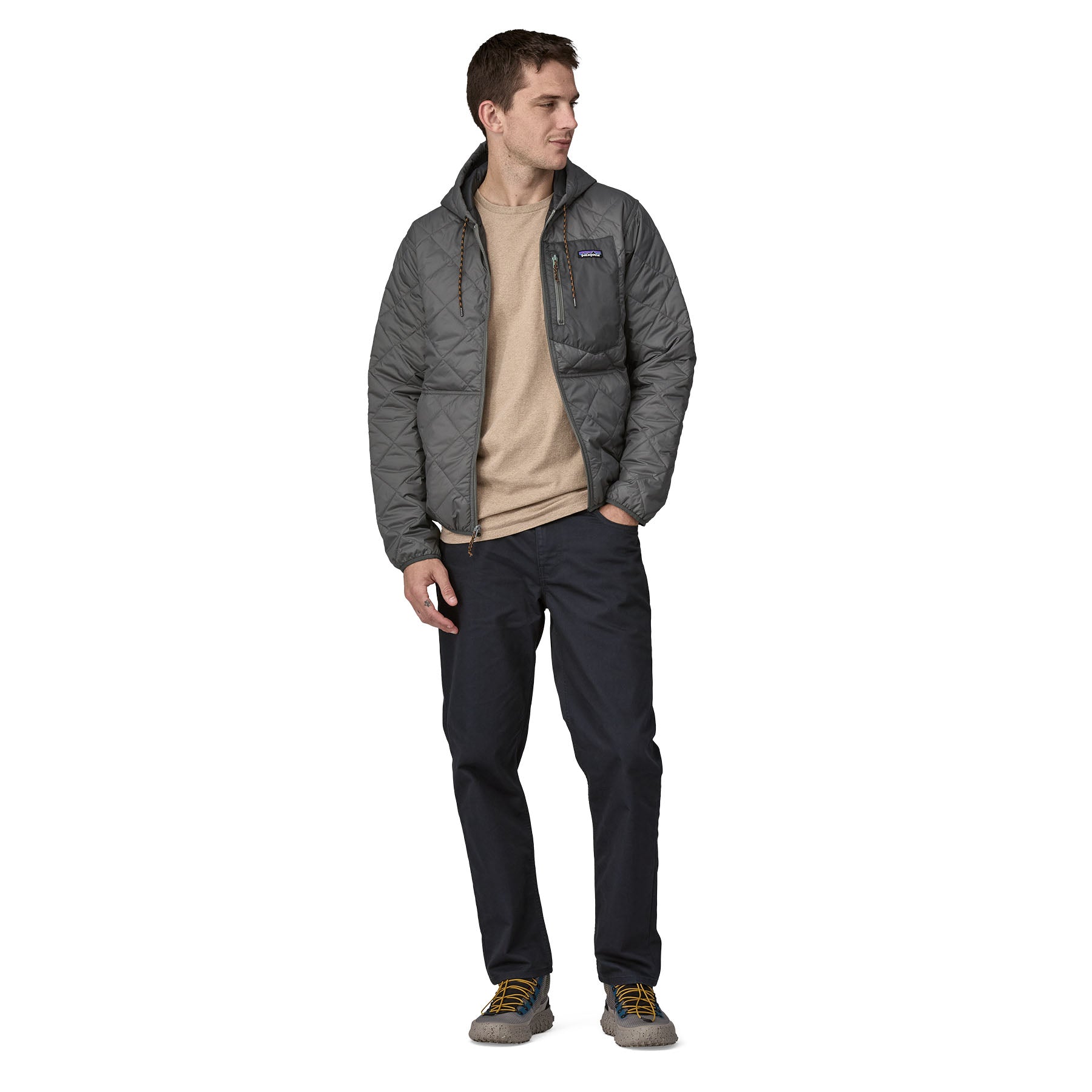 Men's Diamond Quilted Bomber Hoody