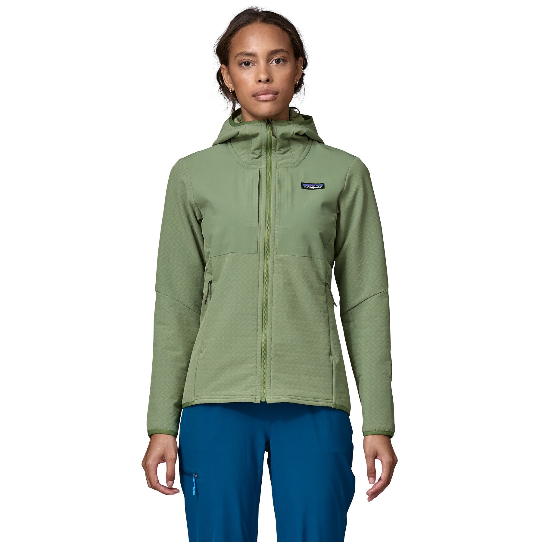 Patagonia Women s R2 CrossStrata Fleece Hoody Terrain Green