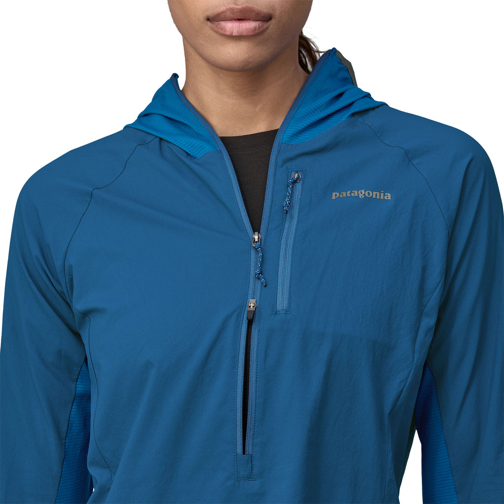 Patagonia Women's Airshed Pro Running Windbreaker Pullover - Wispy Green