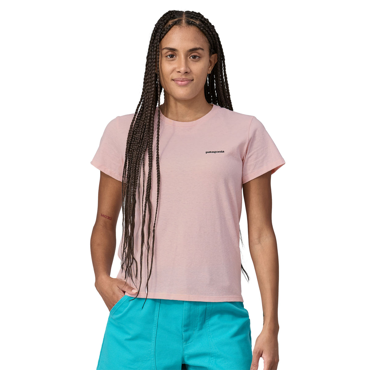 Patagonia Women's P-6 Logo Responsibili-Tee® - P-6 Outline: Whisker Pink