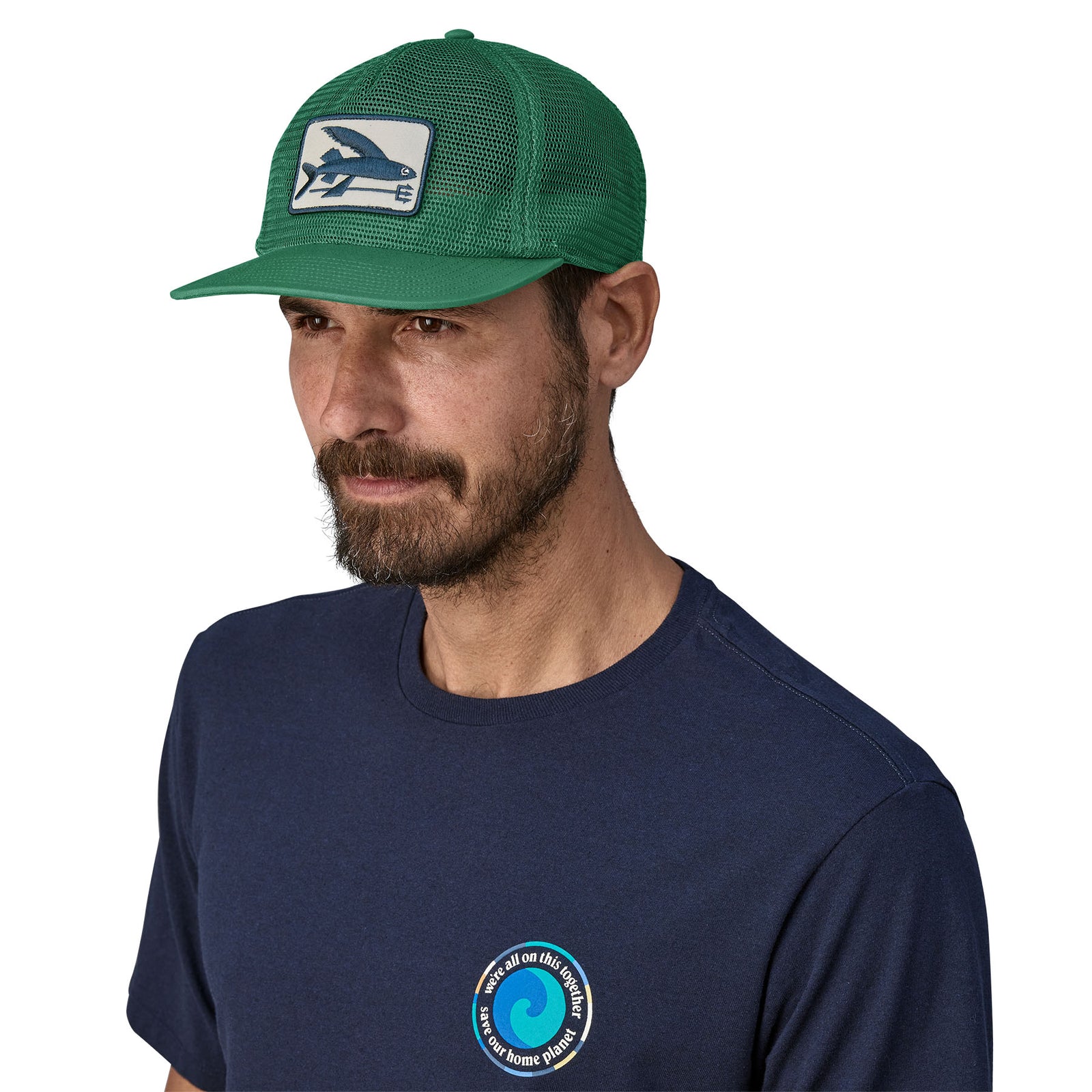 Patagonia Breezefarer Mesh Cap - Flying Fish Fork: Gather Green