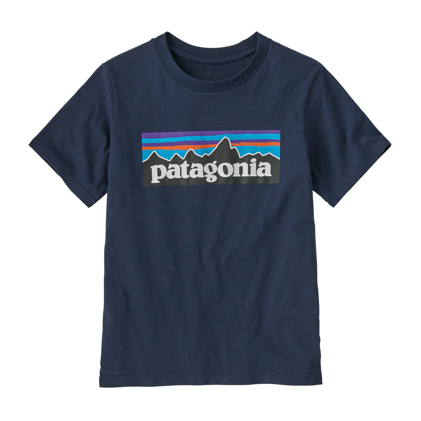 Patagonia Kids' P-6 Logo T-Shirt - New Navy